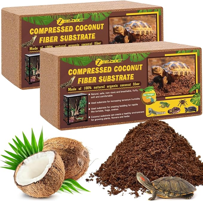 ZeeDix 2 Pack Coconut Fiber Substrate, 100%